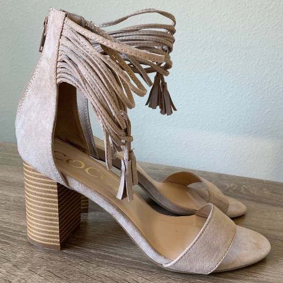 Shoes - Ccocci Tassle Heel Sandals Open Toe Sz 8.5